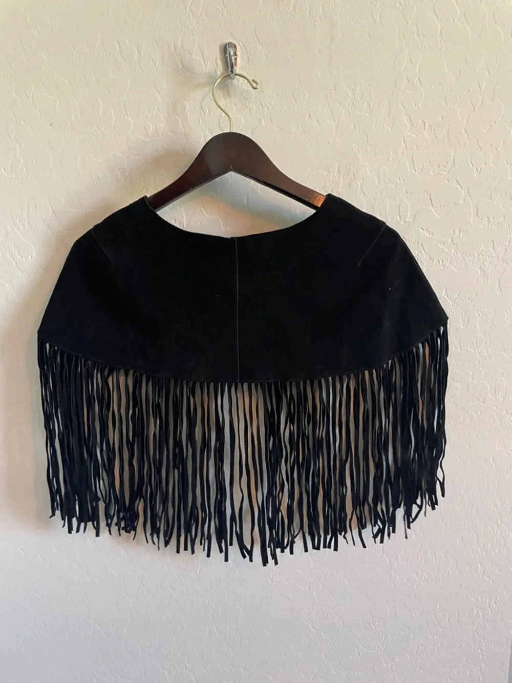 Free People Lights Out Suede Embellished Cape